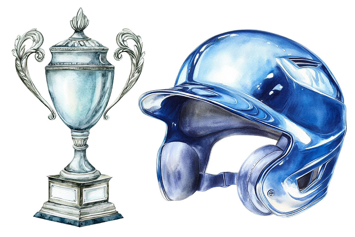 Watercolor Baseball Clipart, a Seasonal Illustration by CitraGraphics (Photo 4 of 4)