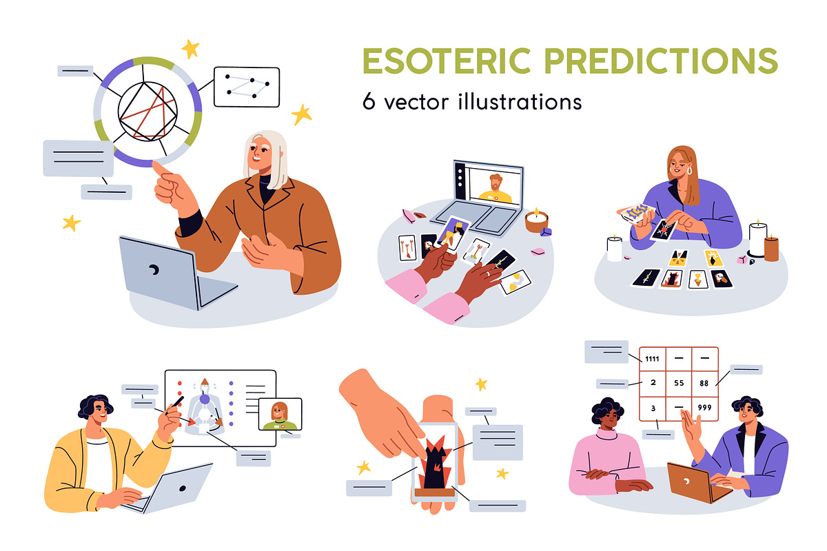 Astrology, tarot, numerology experts, a Person Illustration by Good Studio (Photo 1 of 7)