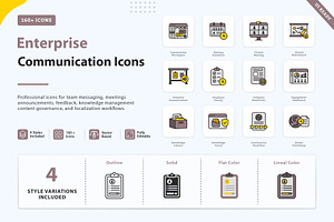 Enterprise Communication Icons, an Outline Icon by vexper