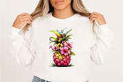 Summer Pineapple Clipart PNG Bundle., an Illustration by SVGArt (Thumbnail 3 of 9)