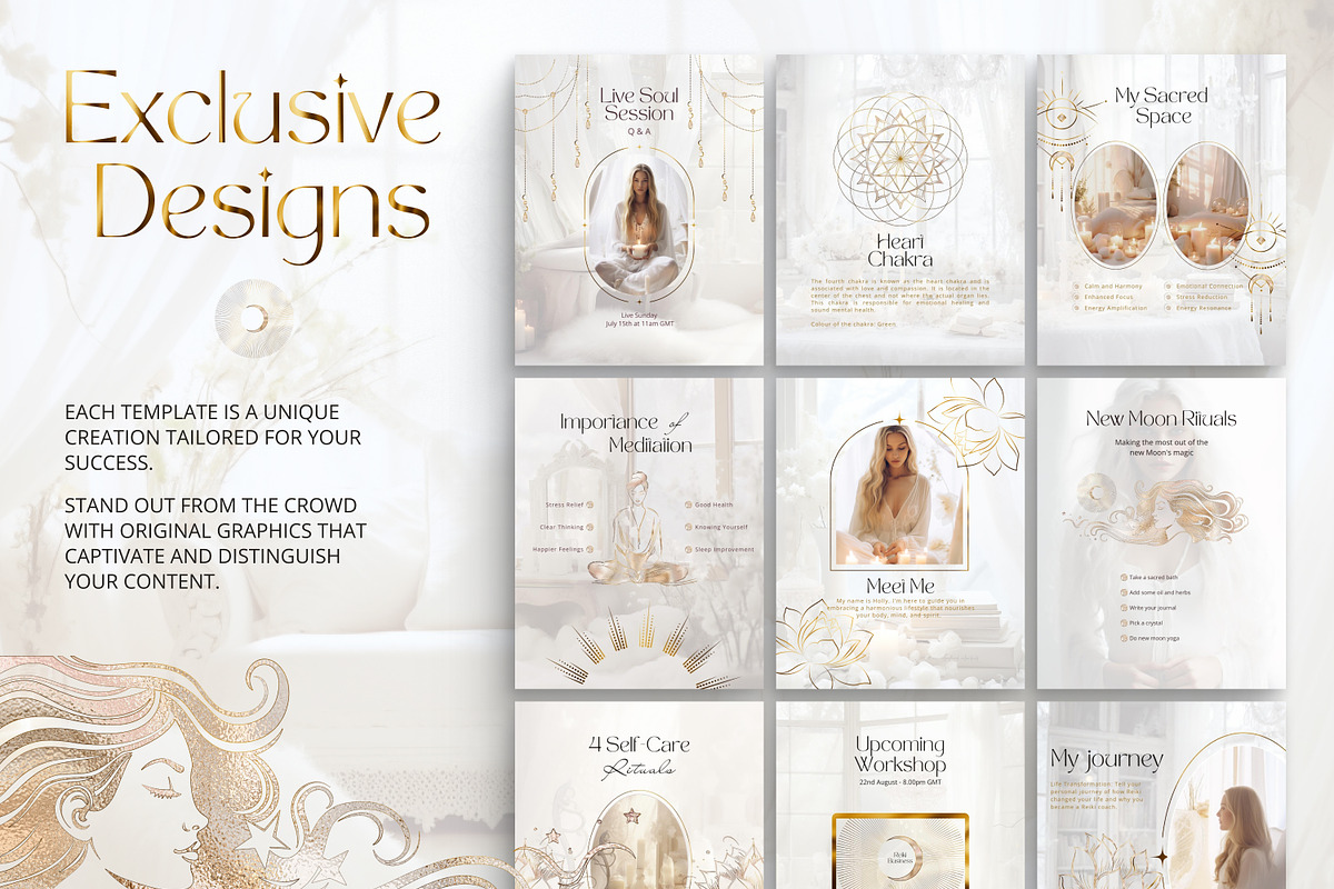 Spiritual Instagram Posts | Reiki, a Social Media Template by Under My Cozy Roof (Photo 2 of 9)