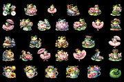Funny clipart, Frog clipart Woodland, an Animal Illustration by ElenazlataArt (Thumbnail 3 of 3)