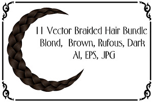 11 Vector Braided Hair Bundle, an Object Illustration by Kseniya-Omega