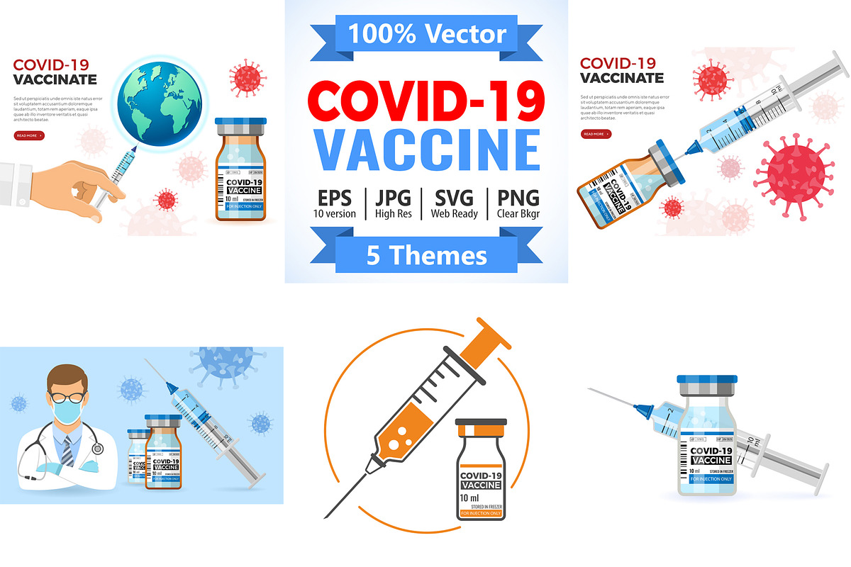 Covid-19 Vaccine and Syringe, a Healthcare Illustration by TAlex (Photo 1 of 7)