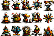 Whimsical Winter Clipart, an Illustration by Designking (Thumbnail 2 of 5)