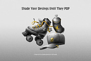 Grim Shader Photoshop Brushes, a Brush Add-On by brushapes.com (Thumbnail 5 of 11)
