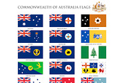 Australian flags set vector, an Education Illustration by frizio (Thumbnail 3 of 4)