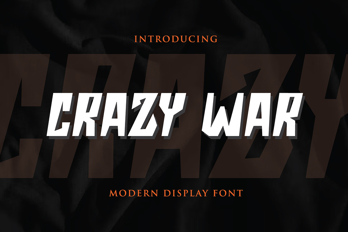 Crazy War, a Font by JprintStudio (Photo 1 of 5)