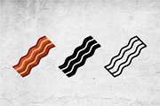 Bacon Strips Icon Set Vector, an Outline Icon by Artonix (Thumbnail 2 of 2)