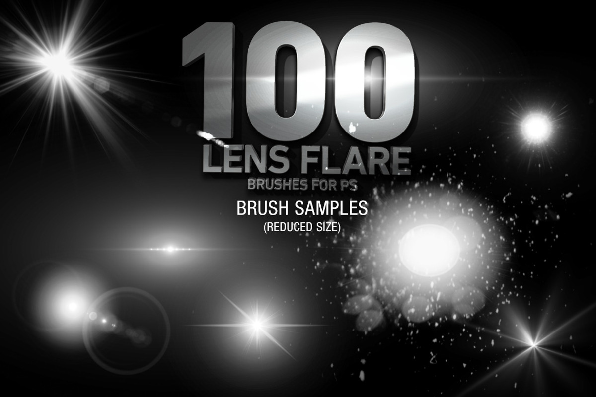 100 Lens Flare Brushes for Photoshop preview 8