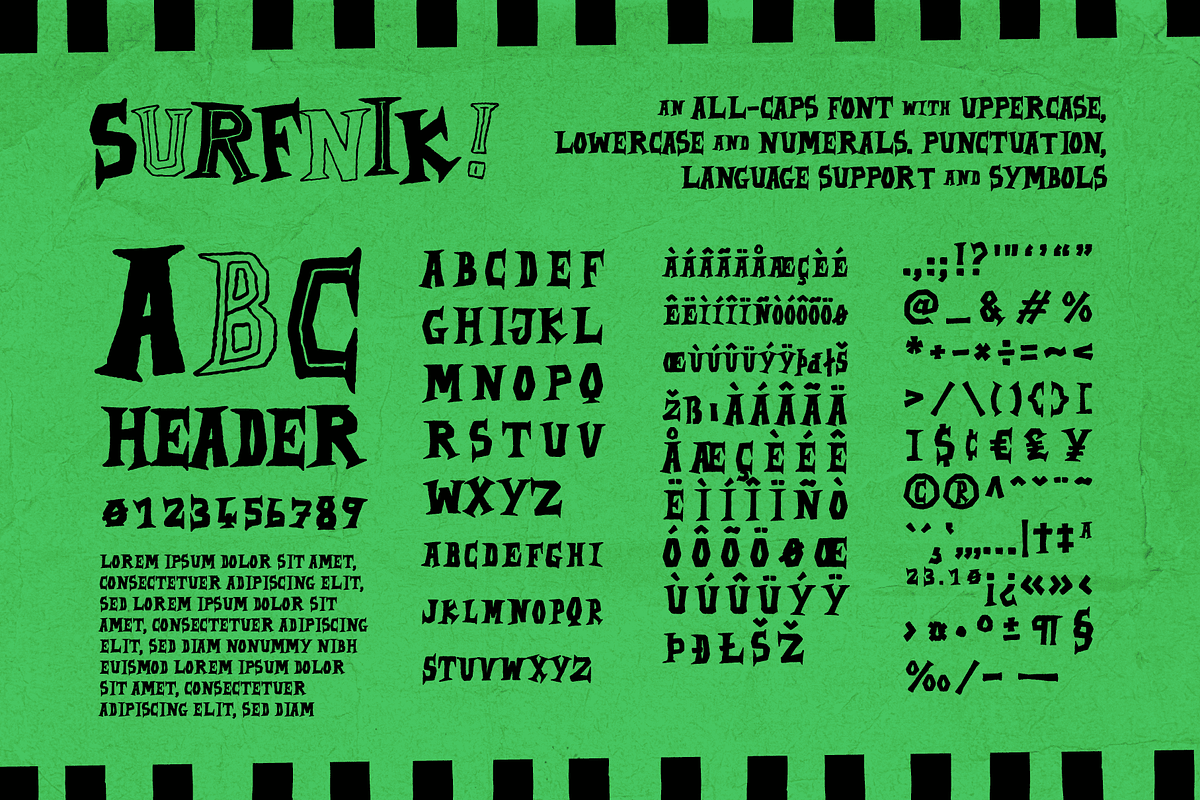 Surfnik - A Hand-Made Surf Font, a Serif Font by Wingsart Studio (Photo 2 of 15)
