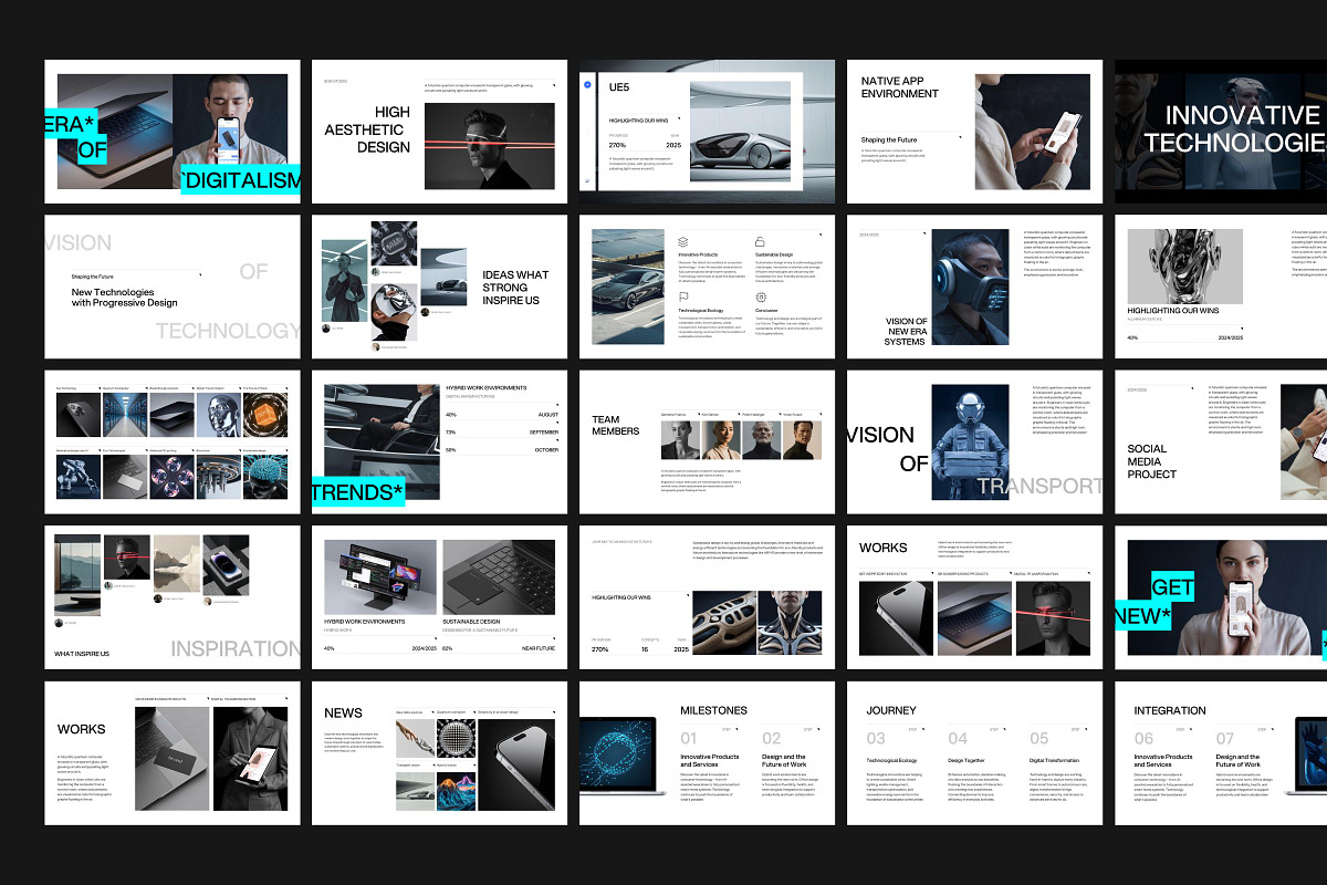 BLED Futuristic Minimalist Deck, a Presentation Template by Goashape Studio (Photo 2 of 10)