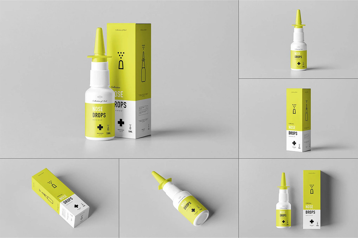 Nose Drops Mock-up, a Product Mockup by zippypixelstudio (Photo 1 of 12)