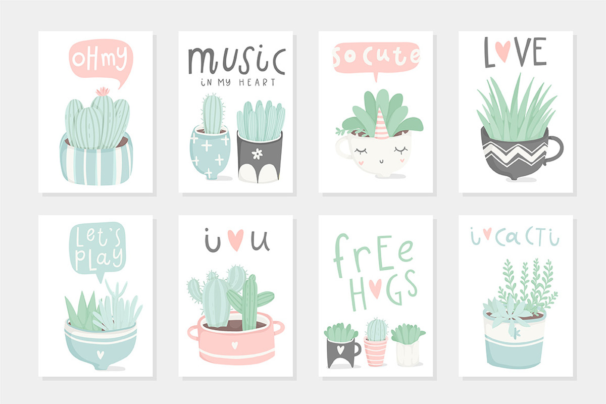 Sweet succulent & cacti collection♥️, a Decorative Illustration by Artnis (Photo 5 of 11)