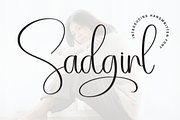 Sadgirl | Script Font, a Handwritten Font by Scratchones (Thumbnail 1 of 9)