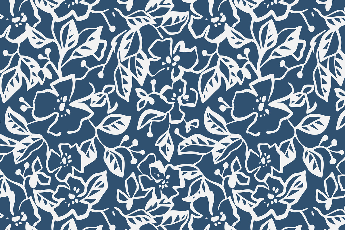 Blooming cherry.Vector set 4 pattern, a Pattern Graphic by GALAKAM (Photo 4 of 6)