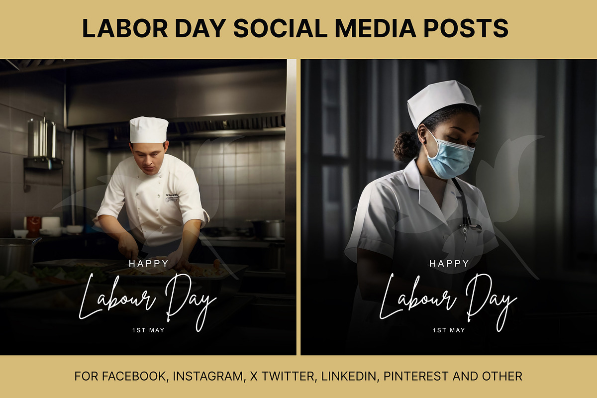 61 Labor day social media posts set, a Social Media Template by Walldecorated (Photo 8 of 29)