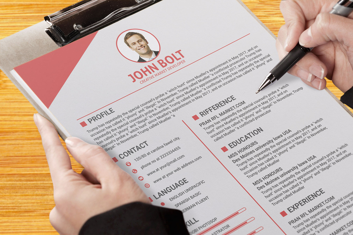 Clean Resume/CV, a Resume Template by designvillage (Photo 5 of 13)