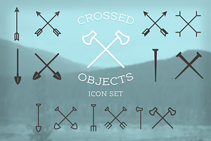 Crossed Objects Icon Pack