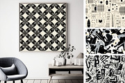 48 seamless black mix modern pattern, a Pattern Graphic by ARTOZEN DIGITAL (Thumbnail 12 of 15)