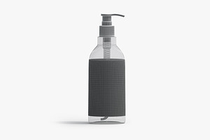 Glass Pump Bottle 3D Model