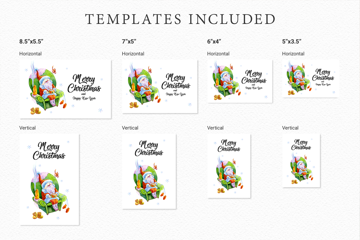 Christmas Greeting Card Template, a Card Template by ElephantArts (Photo 8 of 8)