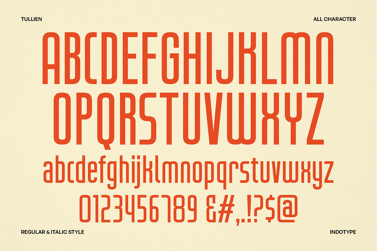 Tullien - Geometric Interlock Sans, a Font by Indotype Foundry (Photo 6 of 10)