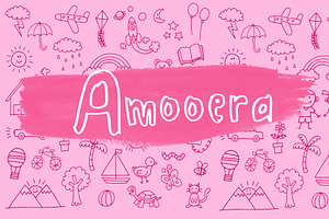 Amooera Handdrawn font childish fun