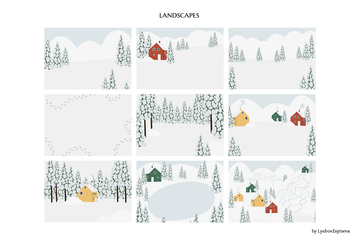 Winter season clipart, a Seasonal Illustration by LyubovZaytseva (Photo 11 of 15)