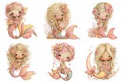 Whimsical Summer Mermaid Clipart, an Illustration by Daily.Designs (Thumbnail 5 of 6)