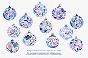 Blue Garden Baubles Clipart set, a Decorative Illustration by Patishop Art (Thumbnail 2 of 4)