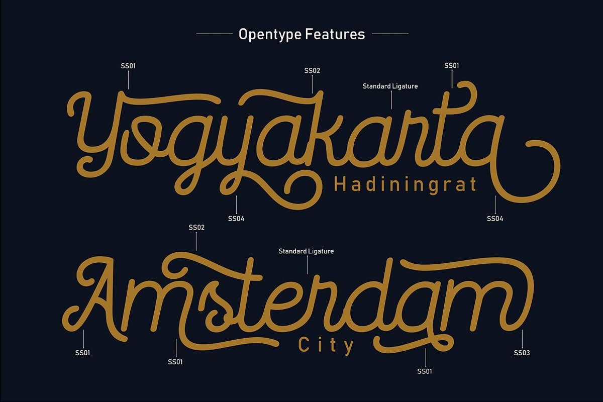 Routerline - Script Monoline Font preview 4