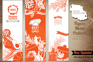 Menu, Flyers, Pattern