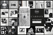 CARBON CANVA INSTAGRAM TEMPLATES, a Social Media Template by IsikChic (Thumbnail 1 of 8)