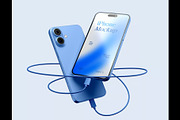 iPhone 16 Mockup, an iPhone Mockup by Se٧enStudio (Thumbnail 3 of 5)