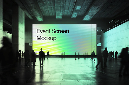 Digital Screen Advertising Mockup, an Advertising Mockup by Mockup Cloud