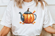 Watercolor Cozy Halloween Clipart, an Illustration by CraftArtStudio (Thumbnail 4 of 6)