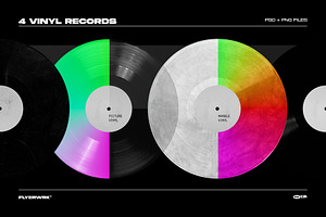 Retro Vinyl Record Mockup