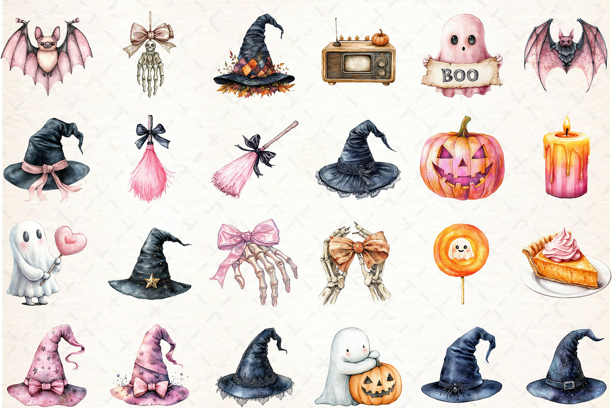 Retro Fall Png, Fall, Halloween Clip, an Illustration by Libby Wishes (Photo 2 of 10)