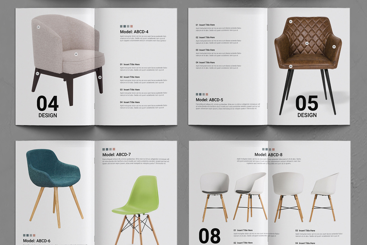 Chair Furniture Catalog Layout, a Brochure Template by ContestDesign (Photo 3 of 3)