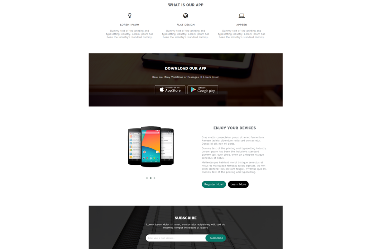 APPEEN-Apps Landing Page, a Bootstrap Template by uExel Web Design Shop (Photo 2 of 4)