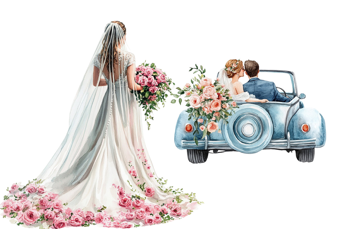 Cute Wedding Clipart, an Illustration by Designworld (Photo 5 of 6)