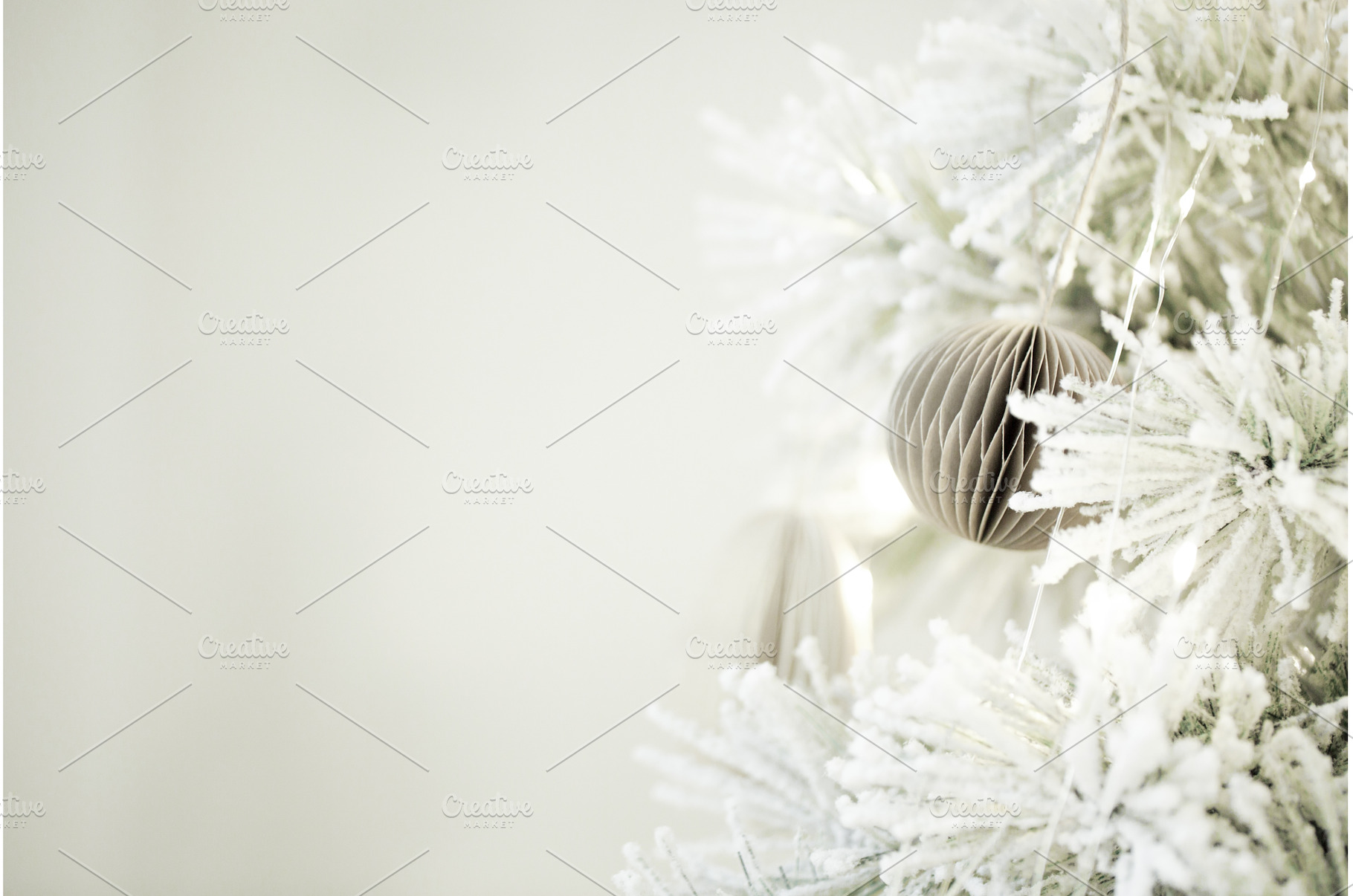 White frosted christmas tree, a Holiday Photo by Anna Efetova