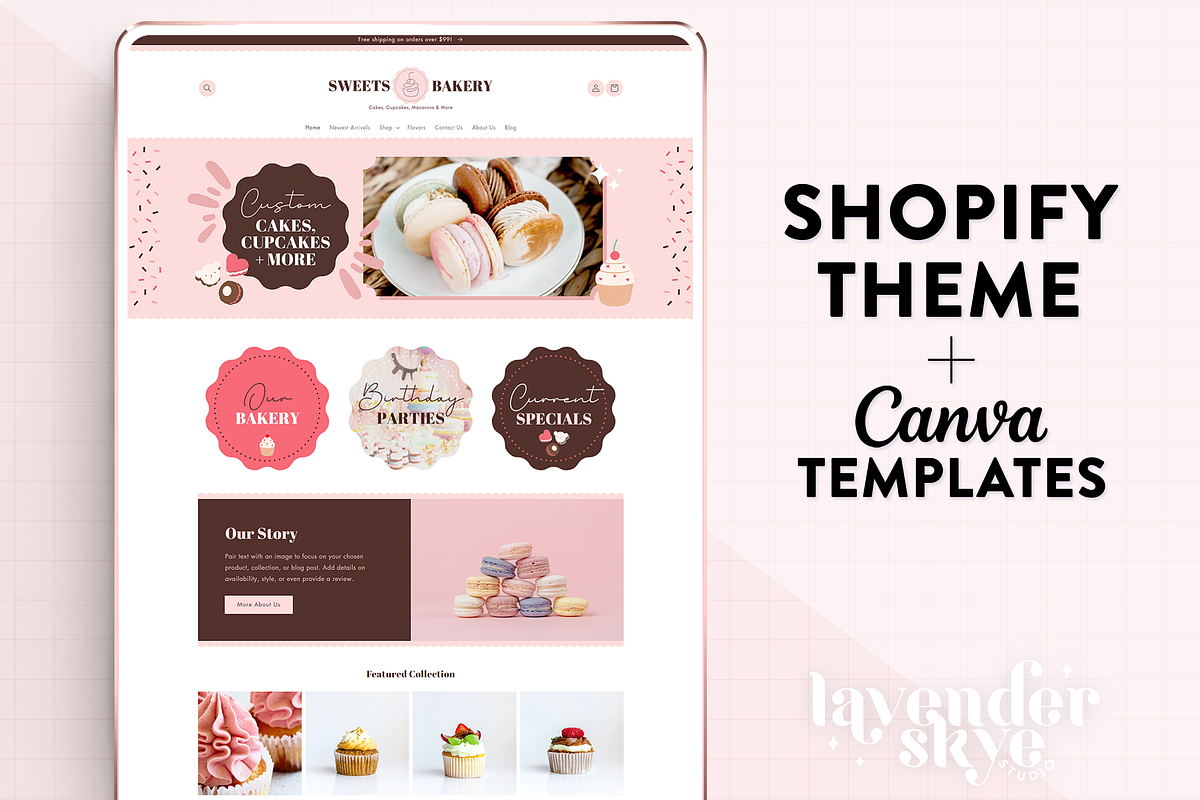 Bakery Shopify Theme, a Shopify Template by Lavender Skye Studio (Photo 3 of 3)