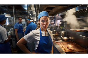 restaurant labor day blue ai, a Food & Drink Photo by pikepicture