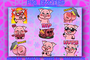 PIG EMOTES, an Animal Illustration by YUNGMOTS (Thumbnail 1 of 5)