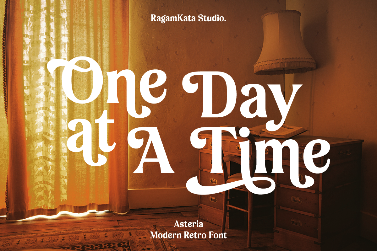 Asteria - Retro Display Font, a Serif Font by RagamKata (Photo 7 of 12)