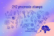 210+ procreate kawaii fantasy stamps, a Brush Add-On by laura.design (Thumbnail 2 of 9)