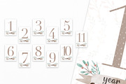 Watercolor baby milestone card print, an Illustration by SleptArt (Thumbnail 3 of 6)