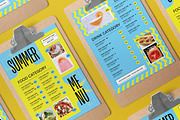 Blue Flat Design Summer Food Menu, a Flyer Template by graphicook (Thumbnail 1 of 4)